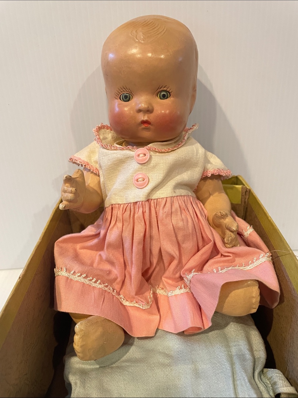 Vintage 1940’s Baby Doll in Pink Dress